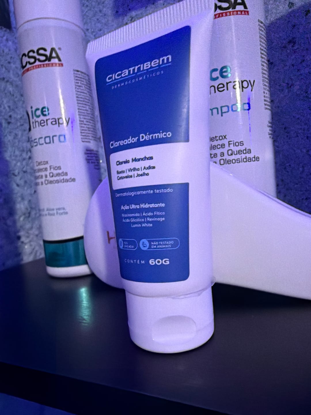 Customer photo review of Creme Clareador de Manchas – Melasma, Axilas, Virilha, Áreas Íntimas, Rosto e Corpo