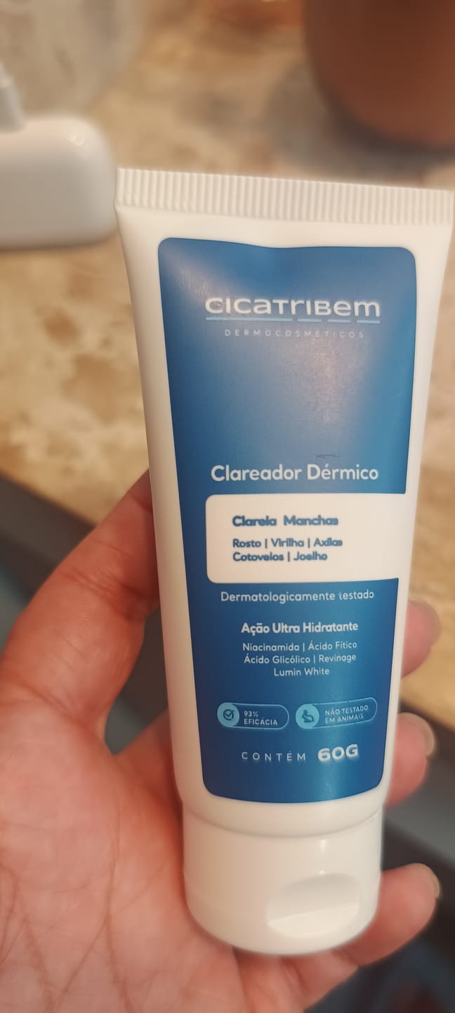 Customer photo review of Creme Clareador de Manchas – Melasma, Axilas, Virilha, Áreas Íntimas, Rosto e Corpo
